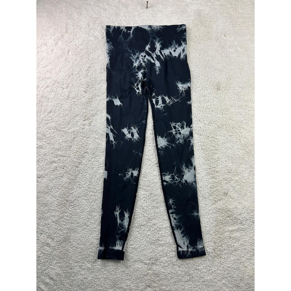 Seamless Tie Dye Leggings Womens Medium High Waist Scrunch Yoga Pants Athletic